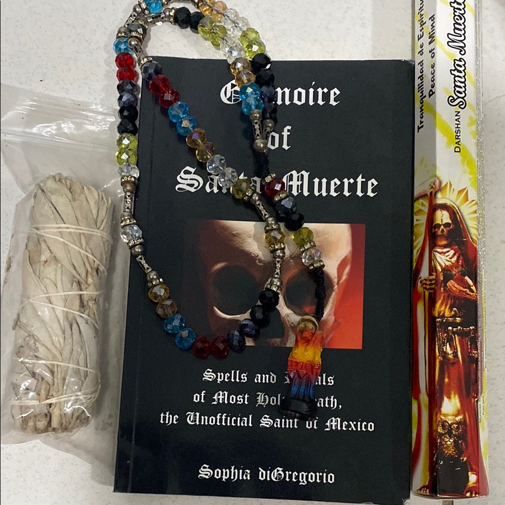 Colorful Beaded Necklace with Saint Pendant